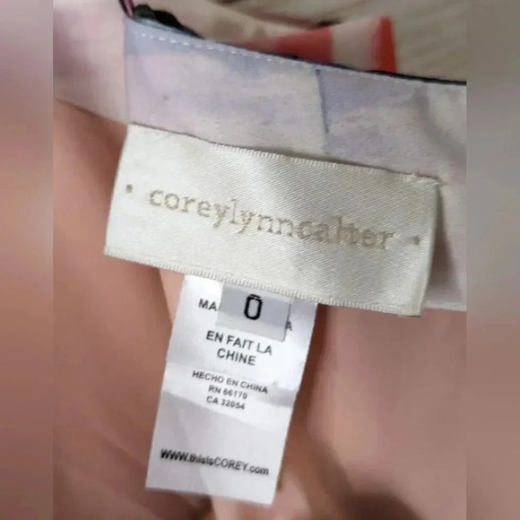 Corey Lynn Calter Size 0 Knee Length Spaghetti Strap Dress Daybreak Floral Lined - Picture 6 of 12